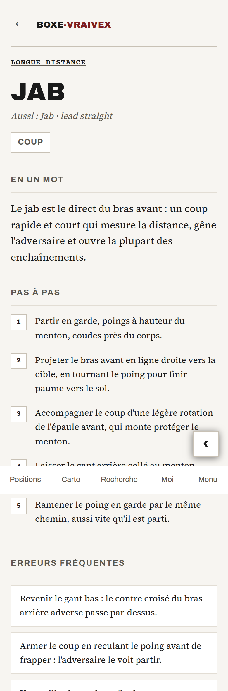 Une fiche technique de l'application : résumé, avertissement éventuel, pas à pas numéroté.